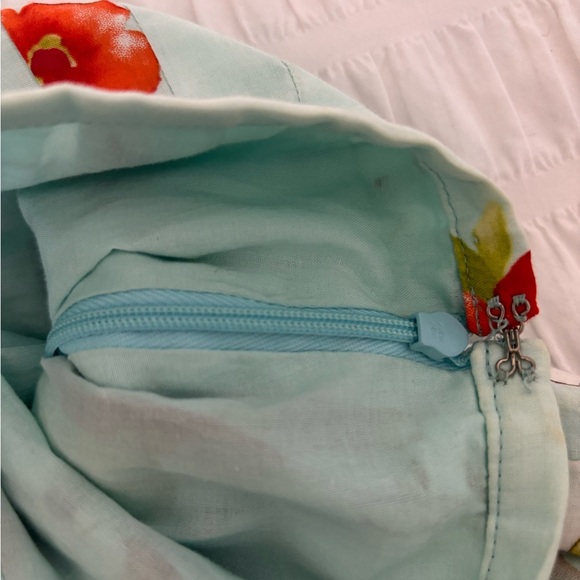 Talbots Petite Poppy Floral Scenic Pleated Skirt Side Zipper Eye Hook Closure - Picture 7 of 7